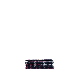 CHANEL SMALL 19 BAG TWEED BLACK / RED / WHITE MULTICOLOUR HARDWARE