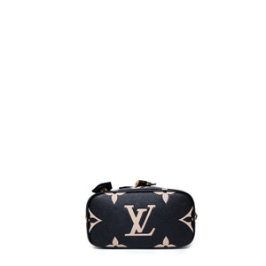 LOUIS VUITTON VANITY PM BLACK/BEIGE CALFSKIN GHW