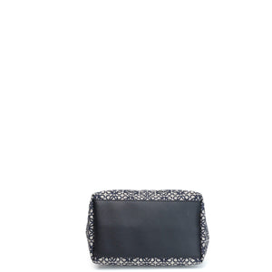LOEWE CUBI ANAGRAM BAG JACQUARD CANVAS NAVY / BLACK GHW