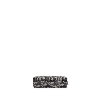 CHRISTIAN DIOR WALLET ON STRAP OBLIQUE JACQUARD CANVAS / LEATHER BLUE SHW