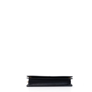 PRADA WALLET ON CHAIN SAFFIANO LEATHER BLACK GHW