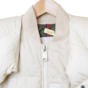 MONCLER LEOPOLD GIUBBOTTO COTTON POLYURETHANE DOWN JACKET WHITE SIZE 2