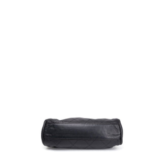 CHANEL ULTIMATE SMALL SOFT HOBO BAG BLACK QUILTED LAMBSKIN SHW