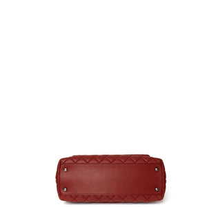 CHANEL MEDIUM COCO HANDLE FLAP BAG RED CAVIAR LEATHER SHW