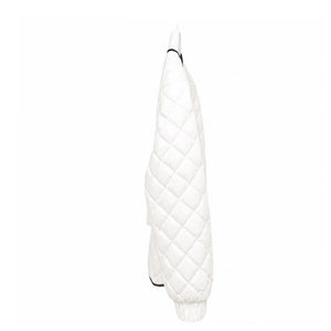 MONCLER WOMEN'S CREAM QUILTED JACKET WHITE SIZE 1