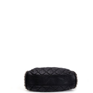 CHANEL CHAIN AROUND HOBO BAG BLACK LAMBSKIN SHW