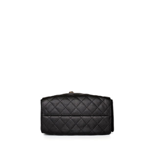 CHANEL SMALL 25 HANDBAG GRAINED CALFSKIN BLACK GHW (MICROCHIP)