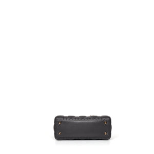 CHRISTIAN DIOR MY ABC DIOR SMALL LADY DIOR LAMBSKIN DARK GREY GHW