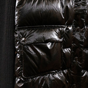 MONCLER PADDED WOOL JACKET BLACK
