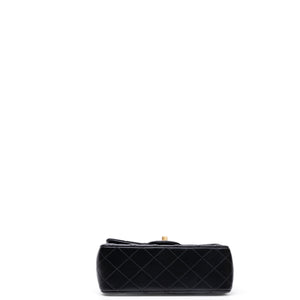 CHANEL 26C PEARL CRUSH MINI RECTANGULAR FLAP BLACK LAMBSKIN LEATHER GHW ( MICROCHIP)