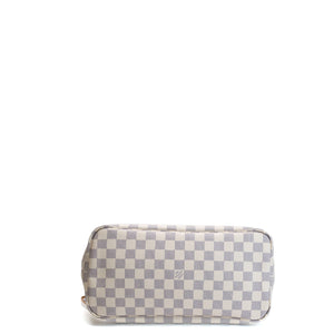LOUIS VUITTON NEVERFULL MM DAMIER AZUR CANVAS ROSE BALLERINE GHW