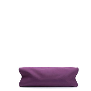 HERMES HERBAG 39 ZIP BAG HUNTER / CANVAS PURPLE SHW STAMP SQUARE O