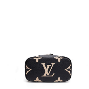 LOUIS VUITTON VANITY PM BLACK/BEIGE CALFSKIN GHW (MICROCHIP)