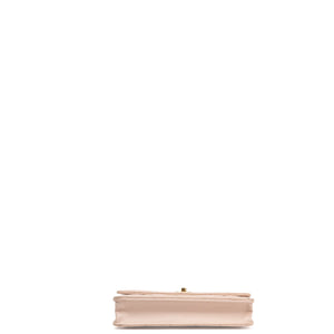 CHANEL PEARL CRUSH WALLET ON CHAIN LIGHT PINK LAMBSKIN GHW (MICROCHIP)