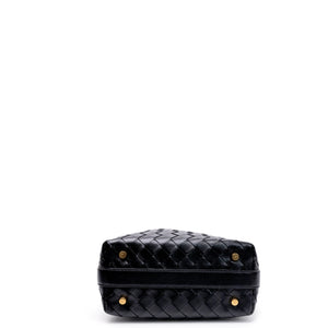 BOTTEGA VENERA MINI WALLACE SHOULDER BAG CALFSKIN BLACK GHW