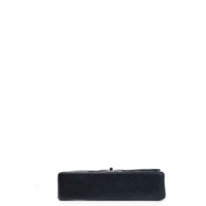 CHANEL MEDIUM CLASSIC DOUBLE FLAP BAG BLACK CAVIAR LEATHER SHW