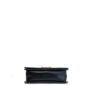 CHANEL MEDIUM LEBOY BLACK CALFSKIN LEATHER GHW