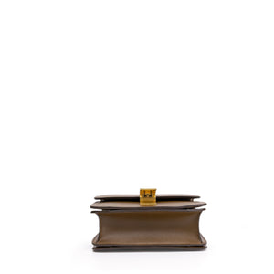 CELINE TEEN CLASSIC BOX BAG CAMEL CALFSKIN LEATHER GHW