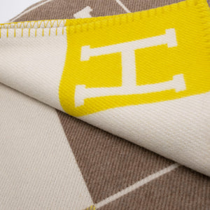 HERMES AVALON III GRIS AND SOLEIL BLANKET