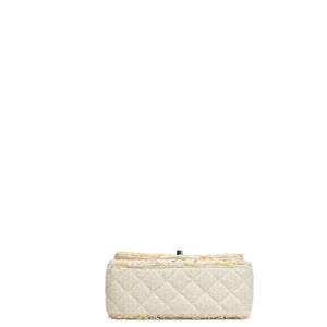 CHANEL CRUISE 2025/26 MINI CLASSIC HANDBAG TWEED LIGHT YELLOW GHW (MICROCHIP)