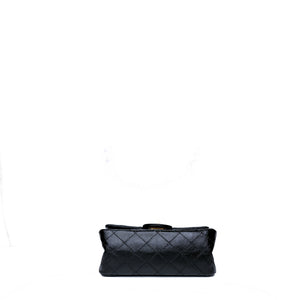 CHANEL MINI 2.55 REISSUE AGED CALFSKIN BLACK GHW