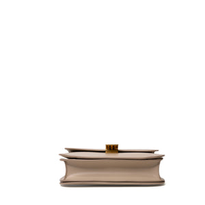 CELINE MEDIUM CLASSIC BOX BAG BEIGE CALFSKIN GHW
