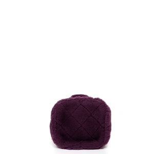 CHANEL TOP HANDLE SMALL VANITY CASE SHEARLING PURPLE GHW (MICROCHIP)