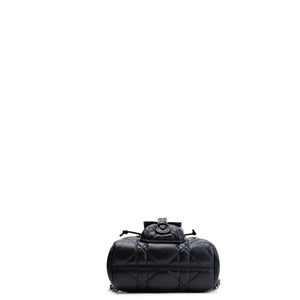 CHRISTIAN DIOR SMALL DIOR CARO BACKPACK BLACK MACROCANNAGE LAMBSKIN GHW