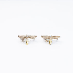 CHANEL 24K BOW CC EARRINGS