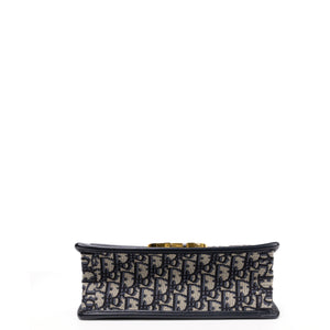 CHRISTIAN DIOR 30 MONTAIGNE CHAIN BAG OBLIQUE JACQUARD BLUE GHW