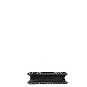 CHANEL TWEED BEAUTY LOCK FLAP BAG MUTICOLOURED BLACK SHW