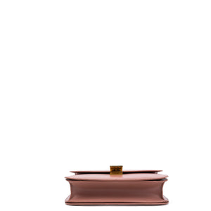 CELINE MEDIUM CLASSIC BOX BAG PINK CALFSKIN LEATHER GHW