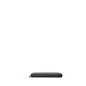PRADA ZIP AROUND WALLET IN BLACK GHW