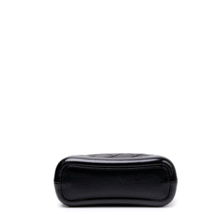 CHANEL GABRIELLE HOBO BAG BLACK CALFSKIN LEATHER MULTICOLORED HARDWARE