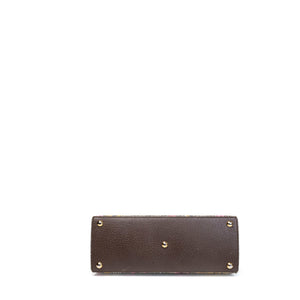 GUCCI GG SUPREME MONOGRAM BENGAL SMALL PADLOCK TOP HANDLE BAG BEIGE PINK GHW