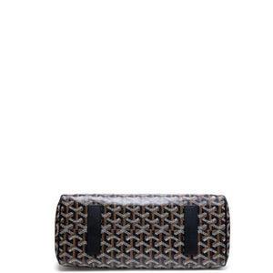 GOYARD ROUETTE TOTE BAG GOYARDINE CANVAS/CALFSKIN LEATHER BLACK SHW