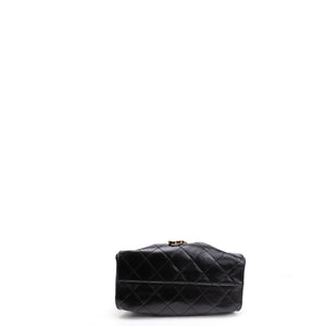 CHANEL MINI 25 BAG AGED CALFSKIN BLACK MULTICOLOUR HARDWARE (MICROCHIP)
