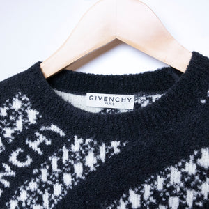 GUCCI CHAIN SWEATER BLACK & WHITE CASHMERE