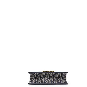 CHRISTIAN DIOR 30 MONTAIGNE EAST WEST BAG WITH CHAIN OBLIQUE JACQUARD BLUE GHW