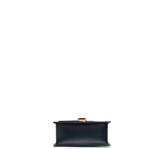 GUCCI MINI SYLVIE CHAIN BAG BLACK CALFSKIN GHW