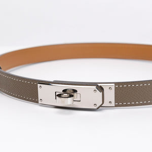 HERMES KELLY 18 BELT ETOUPE GHW STAMP B