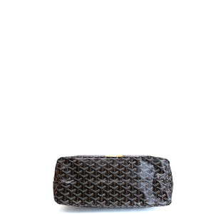 GOYARD BOHEME HOBO BAG CANVAS / CALFSKIN BLACK / BROWN SHW