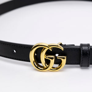 GUCCI GG MARMONT BLACK LEATHER BELT