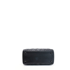 CHRISTIAN DIOR MEDIUM LADY DIOR ANSELM REYLE BLACK CALFSKIN SHW