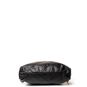 CHANEL 22 BACKPACK CALFSKIN BLACK GHW (MICROCHIP)