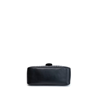 GUCCI GG MARMONT SMALL TOP HANDLE BAG BLACK CALFSKIN GHW