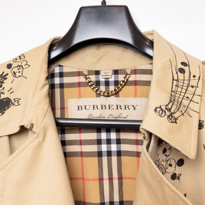 BURBERRY SKETCH PRINT TRENCH COAT BROWN / MULTICOLOURED