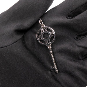 TIFFANY & CO. ATLAS KEY 18K WHITE GOLD DIAMOND PENDANT NECKLACE