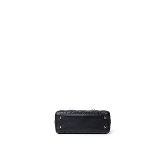 CHRISTIAN DIOR MY ABC DIOR SMALL LADY DIOR LAMBSKIN BLACK GHW