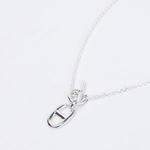 HERMES CHAINE D'ANCRE AMULETTE SILVER NECKLACE
